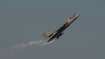 An Indian Air Force HAL Tejas flies at the Dubai Air Show. (AP) An Indian Air Force HAL Tejas flies at the Dubai Air Show. (AP)