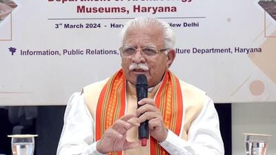 Former Haryana chief minister Manohar Lal Khattar. (ANI) Former Haryana chief minister Manohar Lal Khattar. (ANI)