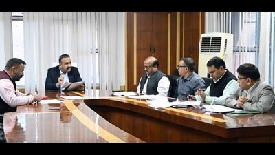 MC commissioner Sandeep Rishi addressing a meeting with zonal commissioners and superintendents at MC Zone D office in Ludhiana on Tuesday. (HT Photo) MC commissioner Sandeep Rishi addressing a meeting with zonal commissioners and superintendents at MC Zone D office in Ludhiana on Tuesday. (HT Photo)