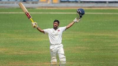 Musheer Khan scored 136 runs in the second innings of Ranji Trophy final. Musheer Khan scored 136 runs in the second innings of Ranji Trophy final.