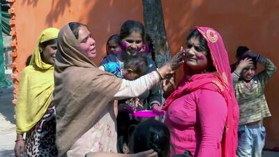 Pakistani refugees celebrate the notification of the Citizenship Amendment Act (CAA) in Delhi on Tuesday. (ANI) Pakistani refugees celebrate the notification of the Citizenship Amendment Act (CAA) in Delhi on Tuesday. (ANI)