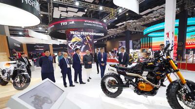 Prime Minister Narendra Modi during India's largest and first-of-its-kind mobility exhibition, 'Bharat Mobility Global Expo 2024', at the Bharat Mandapam, in New Delhi (ANI)