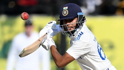 India's Yashasvi Jaiswal plays a shot (AFP)
