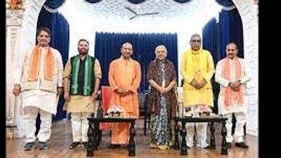 U.P. governor Anandiben Patel had administered oath of office to the four ministers in Lucknow on March 5. (HT file) U.P. governor Anandiben Patel had administered oath of office to the four ministers in Lucknow on March 5. (HT file)