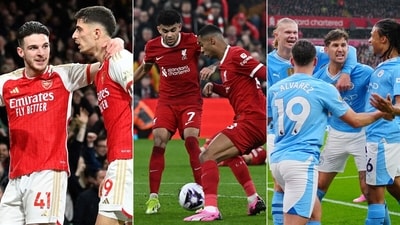 Arsenal vs Liverpool vs Manchester City: Which team will outdo the other two? (PTI-AFP) Arsenal vs Liverpool vs Manchester City: Which team will outdo the other two? (PTI-AFP)
