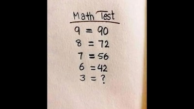 Maths Brain Teaser: Analyse the pattern and find the value of three in this puzzle. (Threads/@rombesk) Maths Brain Teaser: Analyse the pattern and find the value of three in this puzzle. (Threads/@rombesk)