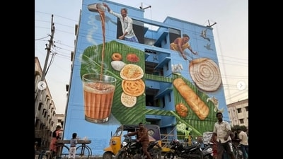 The mural in Tamil Nadu’s Coimbatore by an artist from Singapore. (Instagram/@yipyewchong) The mural in Tamil Nadu’s Coimbatore by an artist from Singapore. (Instagram/@yipyewchong)