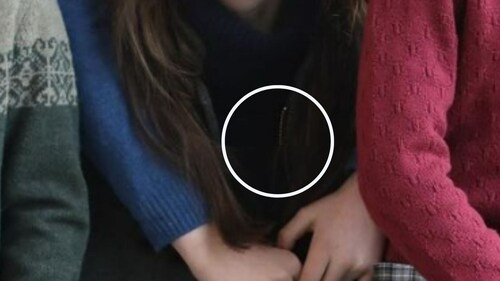 The zipper of Kate Middleton's jacket doesn't line up. (Instagram/@princeandprincessofwales) The zipper of Kate Middleton's jacket doesn't line up. (Instagram/@princeandprincessofwales)