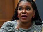 Rep. Cori Bush, D-Mo., speaks during a House Judiciary Committee hearing with Department of Justice Special Counsel Robert Hur, Tuesday March 12, 2024. Rep. Cori Bush, D-Mo., speaks during a House Judiciary Committee hearing with Department of Justice Special Counsel Robert Hur, Tuesday March 12, 2024.