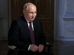 Russian President Vladimir Putin gives an interview to Rossiya Segodnya news agency in Moscow, Russia, March 12, 2024.