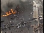 Chinese media said the explosion occurred at a restaurant on the ground floor of an old residential complex. Chinese media said the explosion occurred at a restaurant on the ground floor of an old residential complex.