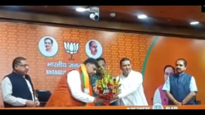 Ajay Kapoor joined the BJP on Wednesday in the presence of senior BJP leaders at the party headquarters (Twitter Photo) Ajay Kapoor joined the BJP on Wednesday in the presence of senior BJP leaders at the party headquarters (Twitter Photo)
