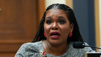 Rep. Cori Bush, D-Mo., speaks during a House Judiciary Committee hearing with Department of Justice Special Counsel Robert Hur, Tuesday March 12, 2024. (AP) Rep. Cori Bush, D-Mo., speaks during a House Judiciary Committee hearing with Department of Justice Special Counsel Robert Hur, Tuesday March 12, 2024. (AP)