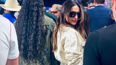 The actor looked stunning in a cream jumpsuit as she joined fans on stands to watch the F1 Grand Prix. (Instagram) The actor looked stunning in a cream jumpsuit as she joined fans on stands to watch the F1 Grand Prix. (Instagram)