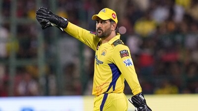 MS Dhoni during an IPL 2023 match (PTI) MS Dhoni during an IPL 2023 match (PTI)