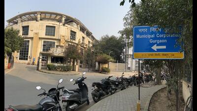 The Municipal Corporation of Gurugram (MCG) office located at Sector-34 in Gurugram near Hero Honda Chowk. (Parveen Kumar/HT Photo) The Municipal Corporation of Gurugram (MCG) office located at Sector-34 in Gurugram near Hero Honda Chowk. (Parveen Kumar/HT Photo)