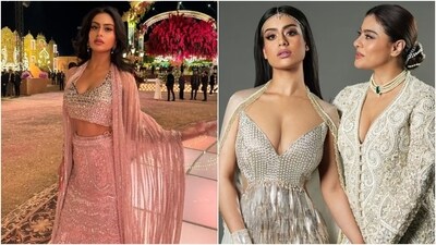 Kajol took to Instagram recently to share pictures of her daughter Nysa Devgan dressed in a pink embellished lehenga. Nysa had worn the ethnic look to attend one of the events at Anant Ambani and Radhika Merchant's star-studded pre-wedding festivities in Jamnagar. Kajol praised her daughter for making the 'good girl' pink colour look 'badass'. Scroll down to see Nysa's pictures in the ensemble. (Instagram) Kajol took to Instagram recently to share pictures of her daughter Nysa Devgan dressed in a pink embellished lehenga. Nysa had worn the ethnic look to attend one of the events at Anant Ambani and Radhika Merchant's star-studded pre-wedding festivities in Jamnagar. Kajol praised her daughter for making the 'good girl' pink colour look 'badass'. Scroll down to see Nysa's pictures in the ensemble. (Instagram)