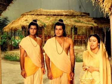 Actors Sunil Lahiri, Arun Govil and Dipika Chikhlia in a still from the TV show Ramayan. Actors Sunil Lahiri, Arun Govil and Dipika Chikhlia in a still from the TV show Ramayan.