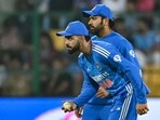 Captain Rohit Sharma and Virat Kohli during a match Captain Rohit Sharma and Virat Kohli during a match