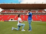 Josh Cavallo proposed to his partner. Josh Cavallo proposed to his partner.