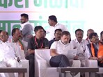 Congress leader Rahul Gandhi was joined by NCP's Sharad Pawar and Shiv Sena (UBT)'s Sanjay Raut for a farmers' meet in Maharashtra's Nashik as part of the Bharat Jodo Nyay Yatra. Congress leader Rahul Gandhi was joined by NCP's Sharad Pawar and Shiv Sena (UBT)'s Sanjay Raut for a farmers' meet in Maharashtra's Nashik as part of the Bharat Jodo Nyay Yatra.
