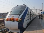 The Vande Bharat Express train is set to ply between Kalaburagi and the Sir M. Visvesvaraya Terminal (SMVT) Bengaluru stations from Friday onwards. (Sant Arora/HT)