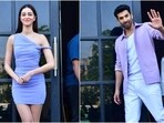 Ananya Panday and Aditya Roy Kapur twin in stylish pastel lilac outfits during a day-out. 