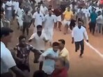 Football player being chased and beaten up by the crowd in Kerala. Football player being chased and beaten up by the crowd in Kerala.