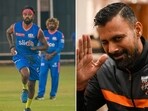 Praveen Kumar (R) unleashes another verbal assault on Hardik Pandya. Praveen Kumar (R) unleashes another verbal assault on Hardik Pandya.