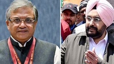 New Delhi, March 14 (ANI): Former bureaucrats Gyanesh Kumar (left) and Sukhbir Singh Sandhu were appointed as the Election Commissioners, in New Delhi on Thursday. New Delhi, March 14 (ANI): Former bureaucrats Gyanesh Kumar (left) and Sukhbir Singh Sandhu were appointed as the Election Commissioners, in New Delhi on Thursday.