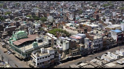 An aerial view of Prayagraj city. (For Representation) An aerial view of Prayagraj city. (For Representation)