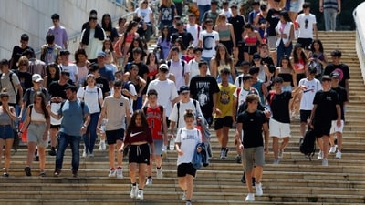 Young people walking at a museum. (Image for representation only/REUTERS)