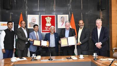 The agreement was signed in presence of commerce secretary Sunil Barthwal, DGFT director general Santosh Sarangi and John Pearson, global CEO DHL Express (X/dgftindia)