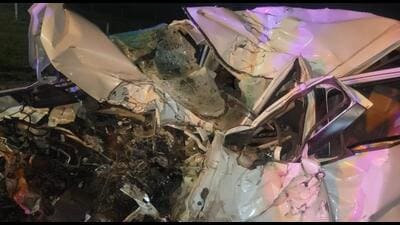 The victims were going to pick up a guest by their SUV (Ertiga) when a speeding dumper collided head-on with their vehicle near Sector 32. (HT Photo) The victims were going to pick up a guest by their SUV (Ertiga) when a speeding dumper collided head-on with their vehicle near Sector 32. (HT Photo)