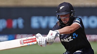 Meanwhile, Amelia Kerr took home its counterpart in women's cricket, the Debbie Hockley Medal. (Twitter/ICC) Meanwhile, Amelia Kerr took home its counterpart in women's cricket, the Debbie Hockley Medal. (Twitter/ICC)
