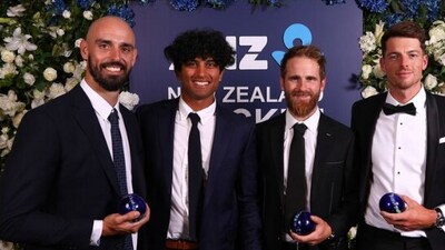 Daryl Mitchell and Mitchell Santner were named as ODI and T20I players of the year respectively. Daryl Mitchell and Mitchell Santner were named as ODI and T20I players of the year respectively.