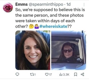 The hashtag #whereiskate has gone viral (Twittter) The hashtag #whereiskate has gone viral (Twittter)