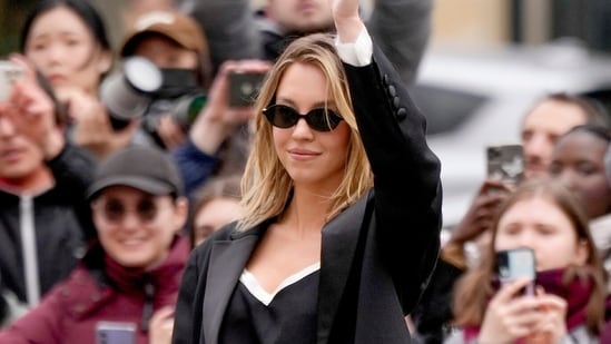 Sydney Sweeney has had an exciting last month with her movie Madame Web releasing, SNL appearance, and so much more. Here, she arrives for the Miu Miu Fall/Winter 2024-2025 ready-to-wear collection presented on March 5 at Paris Fashion Week.(Scott A Garfitt/Invision/AP)