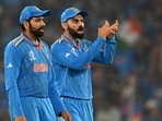 India's captain Rohit Sharma (L) and Virat Kohli during the 2023 World Cup India's captain Rohit Sharma (L) and Virat Kohli during the 2023 World Cup