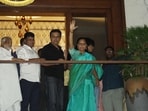 K Kavitha was arrested by ED on Friday in a money laundering case.  Flanked by brother KTR, the BRS leader gestured to the supporters who gathered outside her residence. 