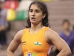 Vinesh Phogat in action. Vinesh Phogat in action.