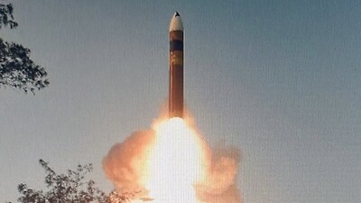 DRDO conducted the first successful flight test of an indigenously developed Agni-5 missile with Multiple Independently Targetable Re-Entry Vehicle ( MIRV) technology, on March 11. (ANI) DRDO conducted the first successful flight test of an indigenously developed Agni-5 missile with Multiple Independently Targetable Re-Entry Vehicle ( MIRV) technology, on March 11. (ANI)