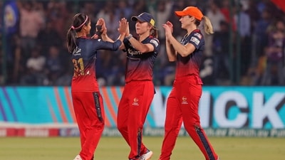 Shreyanka Patil took two wickets for RCB. (WPL-X) Shreyanka Patil took two wickets for RCB. (WPL-X)