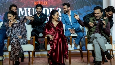 The cast of Murder Mubarak at HT City Stars In The City in Mumbai. (Harkiran Singh Bhasin) The cast of Murder Mubarak at HT City Stars In The City in Mumbai. (Harkiran Singh Bhasin)