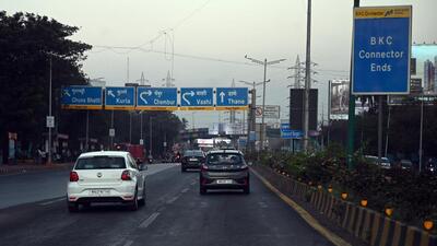 Hindustan Times conducted a test drive between Andheri to Panvel via Mumbai Trans Harbour Link (MTHL) Bridge. (Raju Shinde/HT Photo) Hindustan Times conducted a test drive between Andheri to Panvel via Mumbai Trans Harbour Link (MTHL) Bridge. (Raju Shinde/HT Photo)