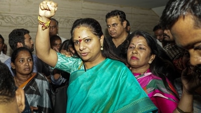 K Kavitha was arrested by the ED in connection with the Delhi liquor policy case. (PTI) K Kavitha was arrested by the ED in connection with the Delhi liquor policy case. (PTI)
