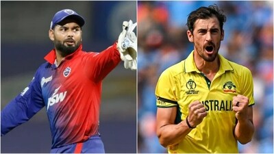 Rishabh Pant (L) will return to competitive cricket for the first time since December 2022; Mitchell Starc will take the field for Kolkata Knight Riders (IPL/AP) Rishabh Pant (L) will return to competitive cricket for the first time since December 2022; Mitchell Starc will take the field for Kolkata Knight Riders (IPL/AP)