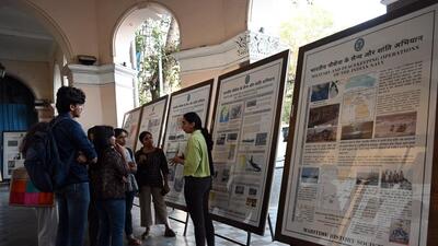 Mumbai,India. Mar 15,2024 :Photo exhibition of Naval Uprising to National Uprising the last war of Independence at Army-Navy building, Kalaghada in South Mumbai Mar 15,2024 (Photo by Raju Shinde/HT Photo) Mumbai,India. Mar 15,2024 :Photo exhibition of Naval Uprising to National Uprising the last war of Independence at Army-Navy building, Kalaghada in South Mumbai Mar 15,2024 (Photo by Raju Shinde/HT Photo)