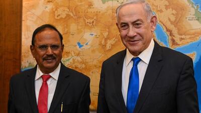 National Security Adviser Ajit Doval during a meeting with Israeli Prime Minister Benjamin Netanyahu, on March 11. (PTI File/IMAGE VIA @IsraeliPM)