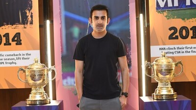 Gautam Gambhir with KKR's two IPL trophies (KKR) Gautam Gambhir with KKR's two IPL trophies (KKR)